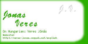 jonas veres business card